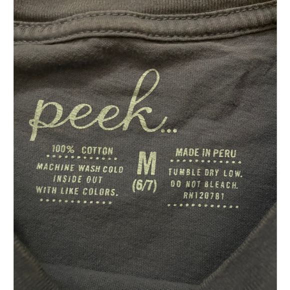 Peek Medium (6-7) Snowboard "Be Free, Ride On" T-Shirt Blue - Picture 3 of 4